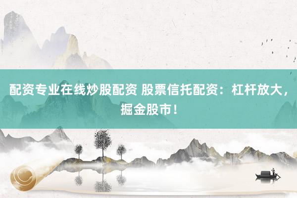 配资专业在线炒股配资 股票信托配资：杠杆放大，掘金股市！