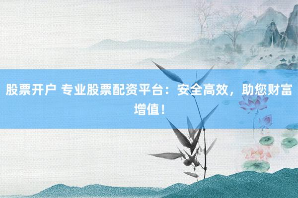 股票开户 专业股票配资平台：安全高效，助您财富增值！