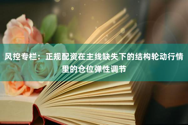 风控专栏：正规配资在主线缺失下的结构轮动行情里的仓位弹性调节